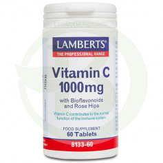 Vitamine C 1000 mg. Bioflavonoïdes et Rose Musquée 60 Comprimés Lamberts