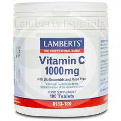 Vitamine C 1000 mg. Bioflavonoïdes et Rose Musquée 180 Comprimés Lamberts