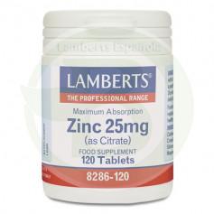 Zinc 25Mg. 120 comprimés de Lamberts