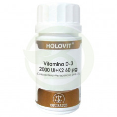 Holovit Vitamine D3 2000Ui + K2 50 Gélules Equisalud