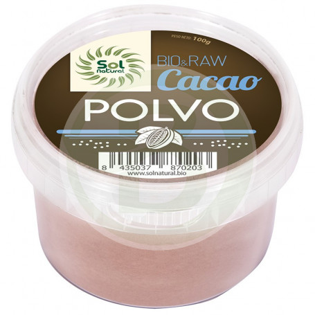 Cacao en Polvo Crudo Raw Bio 100Gr. Sol Natural