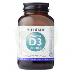 Vitamine D3 Vegan 2000IU 60 Capsules Viridian