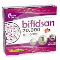 Bifidsan 20000 millions 20 capsules végétales. Pinisan