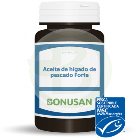 Huile de Foie de Poisson Forte Msc 120 Capsules Bonusan