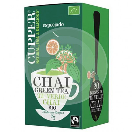 Chai Bio Thé Vert 20 Filtres Tasses