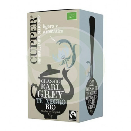 Thé Noir Earl Grey Classique Bio 20 Sachets Tasses