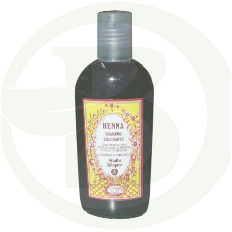 Champú Henna Color Negro 250Ml. Radhe Shyam