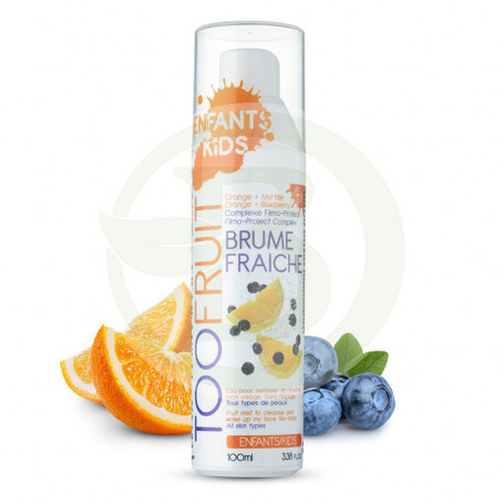 Eau de nettoyage orange et myrtille 100Ml. Trop de fruits