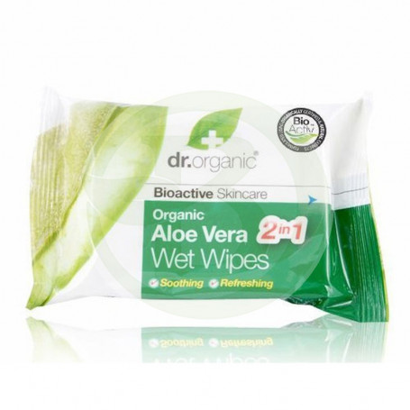 Lingettes humides à l'Aloe Vera 20Uds. Dr Organique