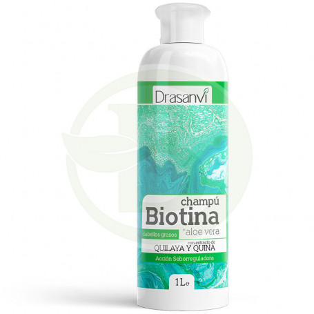 Shampooing Biotine et Aloe Vera Cheveux Gras 1Lt. Drassanvi