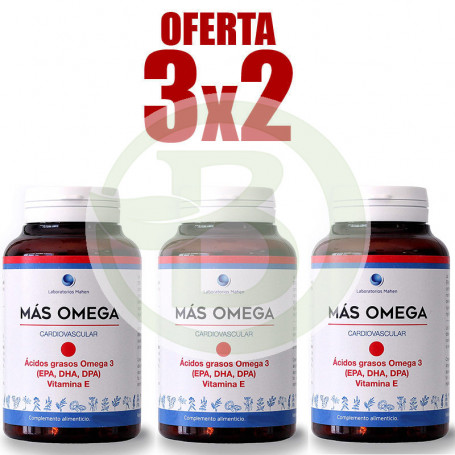 Pack 3x2 Más Omega 180 Perlas Mahen