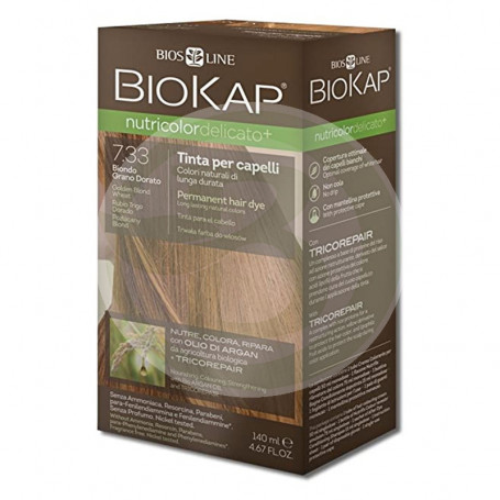 Nutricolor Delicato Teinte 7.33 Blond Blé Doré 140Ml. Biokap