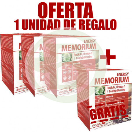 Pack 3x2 Memorium Energy 60 Cápsulas Dietmed