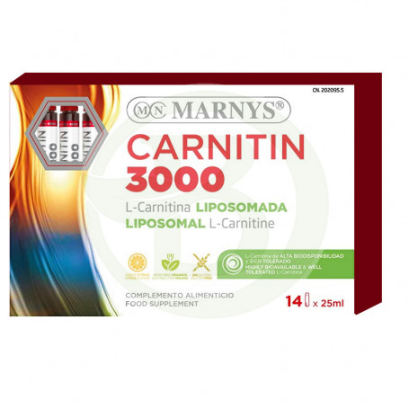 Carnitine 3000 14 Flacons Marnys