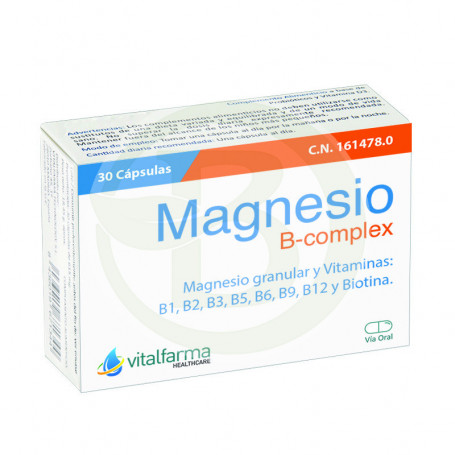 Magnésium B-Complex 30 Capsules Vitalfarma