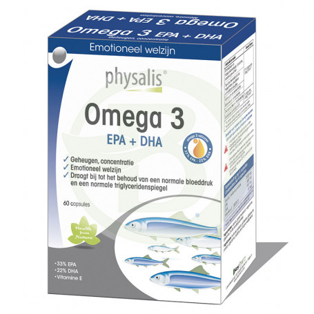 Oméga 3 Epa + Dha 60 Gélules Physalis