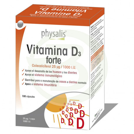 Vitamine D3 Forte 100 Gélules Physalis