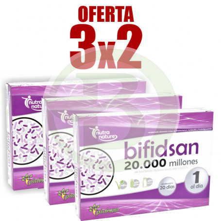 Pack 3x2 Bifidsan 20000 20 Gélules Pinisan