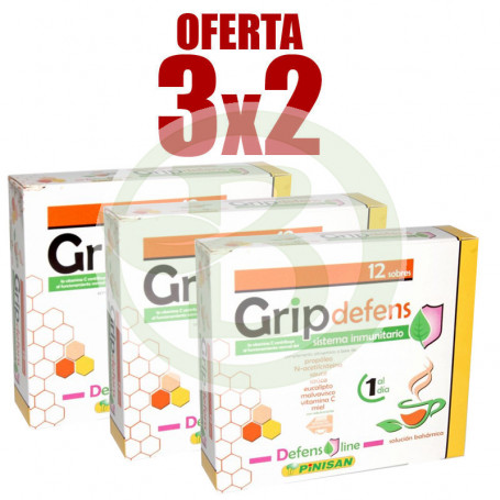 Pack 3x2 Gripdefens 12 Enveloppes Pinisan