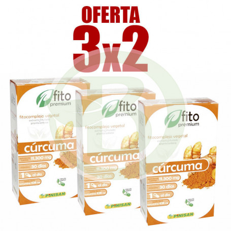 Pack 3x2 Curcuma 30 Capsules Pinisan