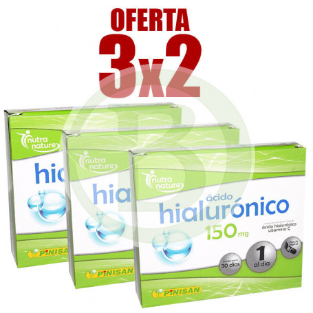 Pack 3x2 Acide Hyaluronique 30 Gélules Pinisan