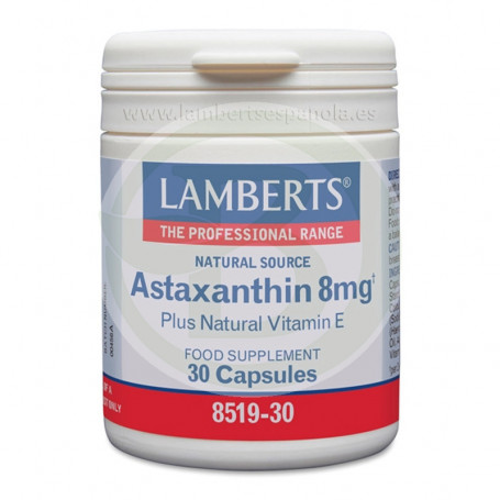 Astaxanthine avec Vitamine E 30 Gélules Lamberts