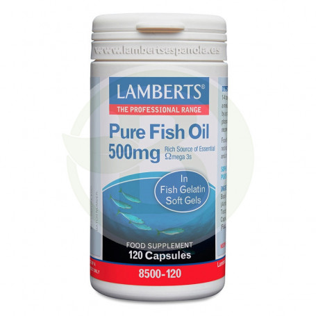 Huile de poisson pure 500 mg. 120 Capsules Lambert