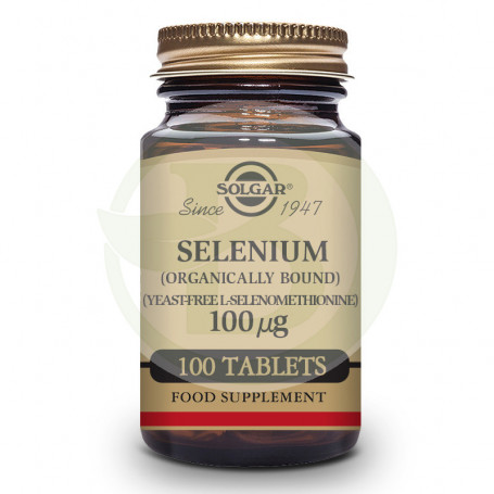 Sélénium 100Mcg. (Sans levure) 100 comprimés Solgar