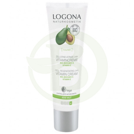 Avocat et Vitamine E Crème Vitaminée 30Ml. Logona