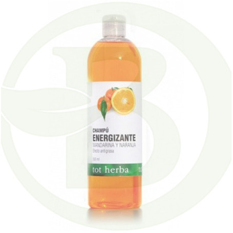 Shampooing Énergisant Orange et Mandarine 500Ml. Tot Herba