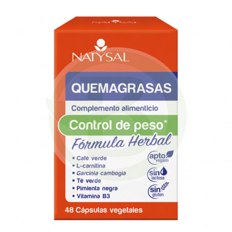 Brûleur de Graisse Formule à base de plantes 48 Capsules Natysal