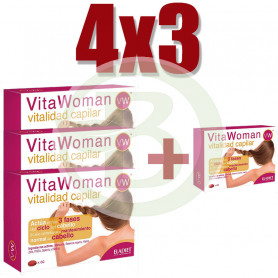 Pack 4x3 Vitawoman Vitalidad Capilar 60 Comprimidos Eladiet