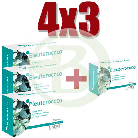 Pack 4x3 Eleuterococo 60 Comprimidos Eladiet