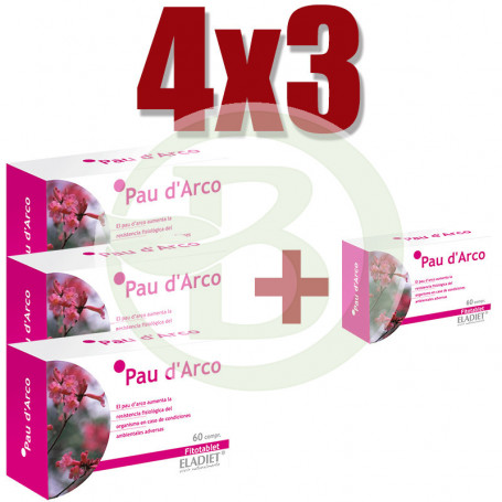 Pack 4x3 Pau Darco 60 Comprimidos Eladiet