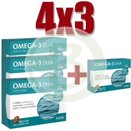 Pack 4x3 Omega 3 60 Perlas Eladiet