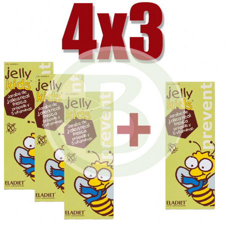 Pack 4x3 Jelly Kids Dulces Prevent 250Ml. Eladiet