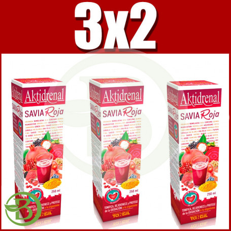 Pack 3x2 Aktidrenal Savia Roja 250Ml. Tongil