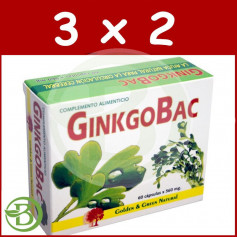 Pack 3x2 Ginkgobac Golden Green 60 Gélules