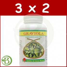 Pack 3x2 Graviola 90 Cápsulas Golden Green