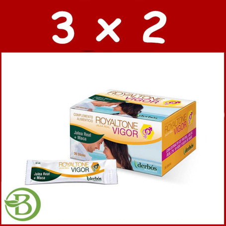 Pack 3x2 Royaltone Vigor 20 Sticks Derbos