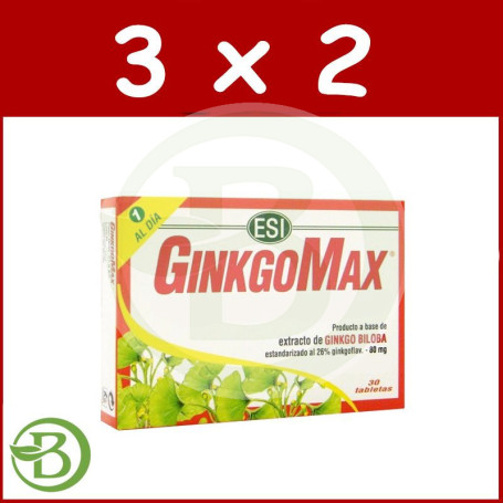 Pack 3x2 Ginkgomax 30 Tabletas ESI