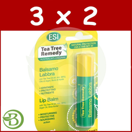 Pack 3x2 Stick de Labios Árbol del Té 5,7Ml. Esi