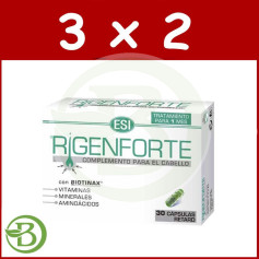 Pack 3x2 Rigenforte Chute de Cheveux 30 Gélules ESI