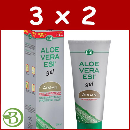 Pack 3x2 Gel de Aloe Vera con Argán 200Ml. Esi