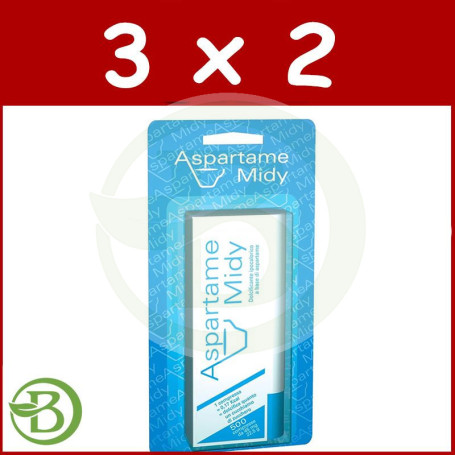 Pack 3x2 Aspartame Midy 500 Comprimidos Esi