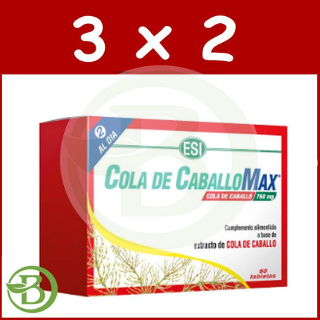 Pack 3x2 Cola de CaballoMax Formulación Avanzada 60 Tabletas ESI - Trepat Diet