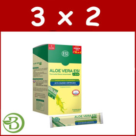 Pack 3x2 Zumo Aloe Vera Forte con Mirtilo 24 Pocket Drink Esi