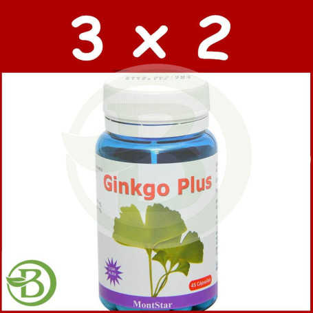 Pack 3x2 Ginkgo Plus 45 Cápsulas Espadiet