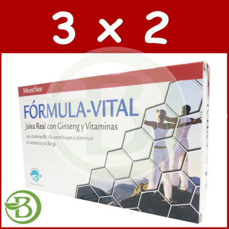 Pack 3x2 JALEA FORMULA VITAL 20 VIALES MONT-STAR MONT-STAR