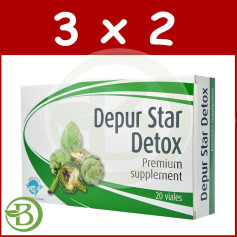 Pack 3x2 Depur Star Detox 20 Ampoules Espadiet